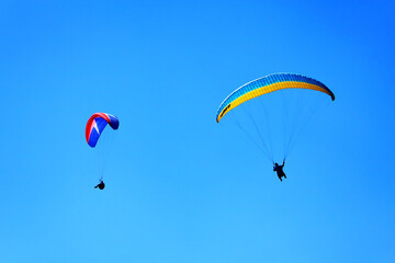 Paragliding over the Carpathians, Romania, Europe