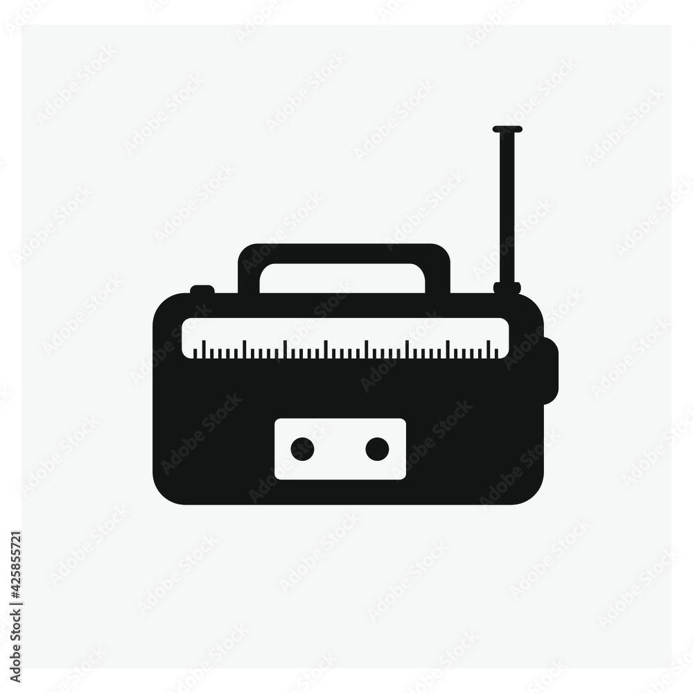 Poster radio vector icon. editable stroke. linear style sign for use on web design and mobile apps, logo. s