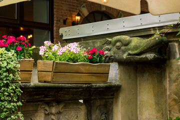 GDANSK, POLAND - JULY 08, 2020 - a large old port city Gdansk on the Baltic Sea, the oldtown...