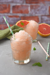 Granita - semi-frozen dessert made of sugar and grapefruit
