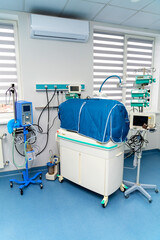 Modern patient diagnosis with medical instrument. Hospital stylish clinic equipment.