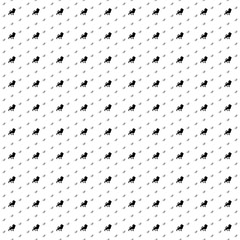 Square seamless background pattern from black lion symbols are different sizes and opacity. The pattern is evenly filled. Vector illustration on white background