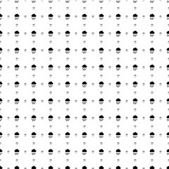 Fototapeta na wymiar Square seamless background pattern from geometric shapes are different sizes and opacity. The pattern is evenly filled with black rain symbols. Vector illustration on white background