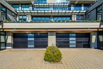 Garage door in Vancouver, Canada.