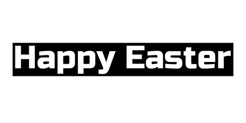 Happy Easter text isolated on white background