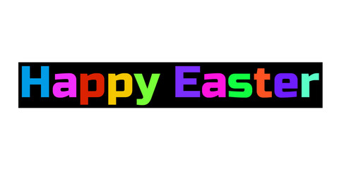 Happy Easter text isolated on white background