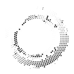 Halftone monochrome texture with dots. Circle, Zen. Minimalism, vector. Background for posters, websites, business cards, postcards, interior design.