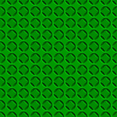 Abstract seamless pattern with circle holes in green colors