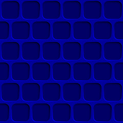 Abstract seamless pattern with squares holes in blue colors