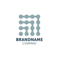 chip logo design with geometry