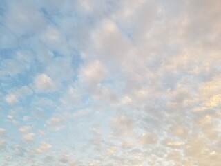 夕暮れ時のうろこ雲