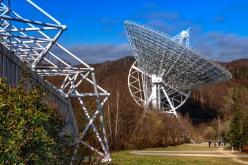 effelsberg radio telescope on a hill Germany