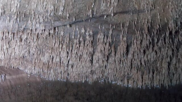 19th century quarry with pea stone; pisolite or calc sinter