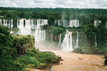 Iguazu Falls waterfall forest tropical 