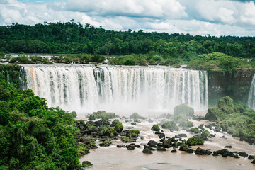 Iguazu Falls waterfall forest tropical 
