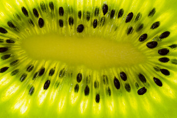 kiwi in cross section, tropical fruit