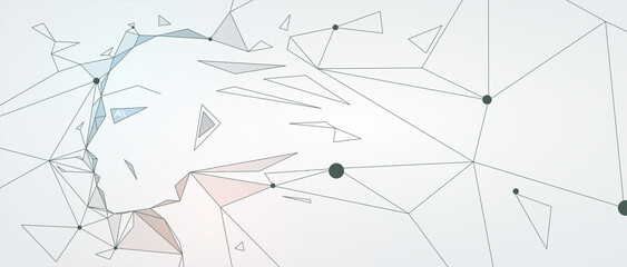 Abstract Artificial intelligence. Cloud computing. Machine learning. Technology web background. Virtual concept