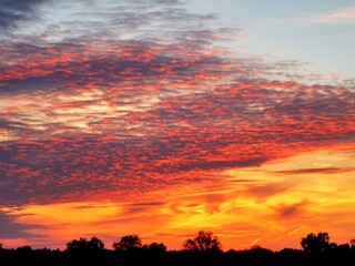 Red burning sky