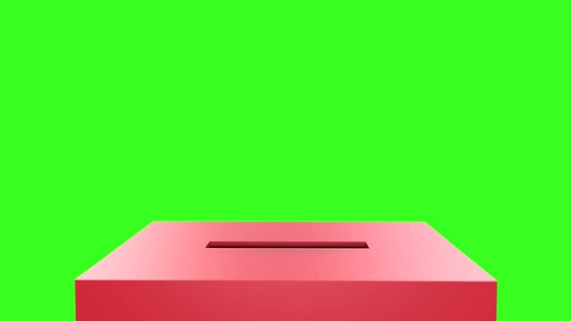 Casting vote at ballot box
