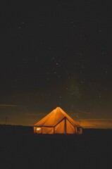 tent in the night