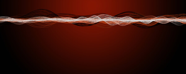 Powerful wave panorama background design illustration