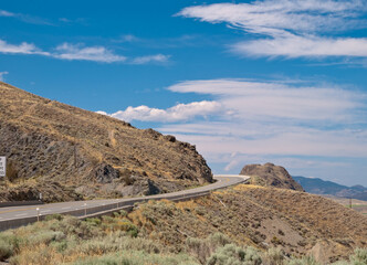 Mountain road in summer.