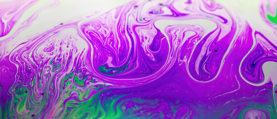 Psychedelic abstract background made from soap bubble