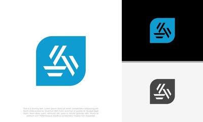 Initials A logo design. Initial Letter Logo. Technology Logo Design. Triagle Logo.	