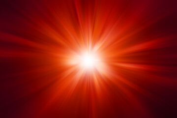 Abstract sunburst coloured in red	

