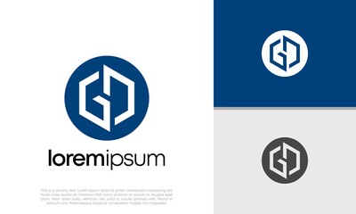 Initials GD logo design. Initial Letter Logo. Technology Logo Design