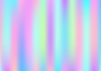 Holograph Minimal Banner. Rainbow Overlay Hologram Cover. Iridescent