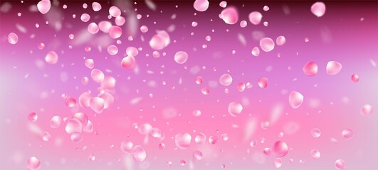 Rose Petals Falling Confetti. Beautiful Premium Watercolor Texture.