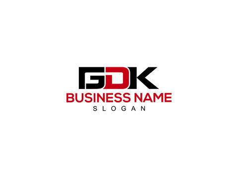 GDK Logo Letter Vector Icon Design For Brand
