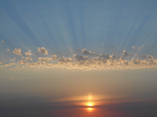 sunset over the sea