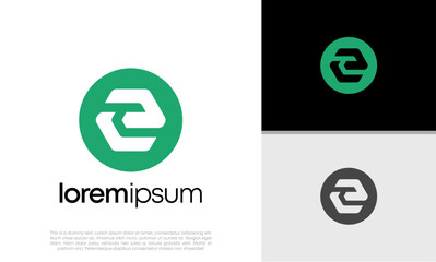 Initials E EE logo design. Initial Letter Logo