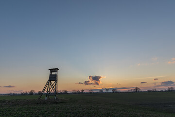 hunting pulpit and sunset