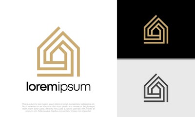 Real Estate Logo. Luxury Logo. Construction Architecture Building Logo Design Template Element	

