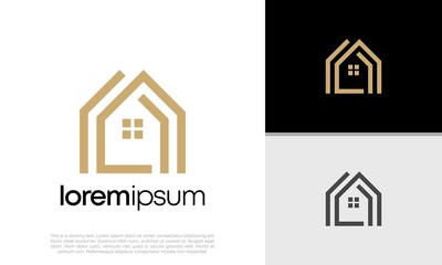 Real Estate Logo. Luxury Logo. Construction Architecture Building Logo Design Template Element	
