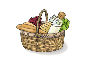 Fototapeta premium food basket