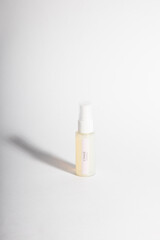 Plastic containers without labels or brand on a white background. 