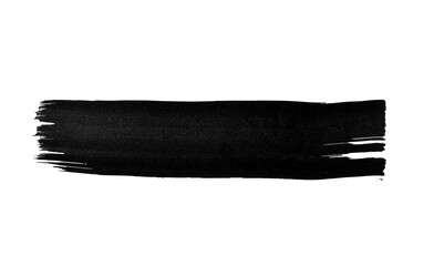 single paint ink scratch isolated on white background. grungy blank line stroke. modern paint brush swatches drawing.