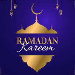 Ramadan Kareem design. mosque line vector 