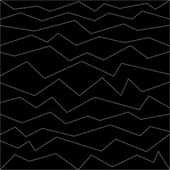 Geometric of line art pattern. Design zig saw thin line style white on black background. Design print for illustration, texture, wallpaper, background. 