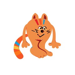 VECTOR. Cat. Business icon for the company. Logo for pet shop /symbol / pendant . Flat design. 