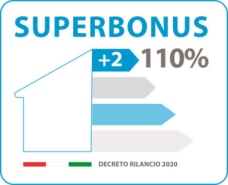 Icona superbonus ecobonus bonus 110% Italia