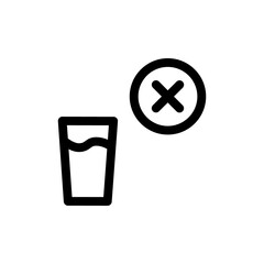 Fasting and Ramadan Icon. No drink icon