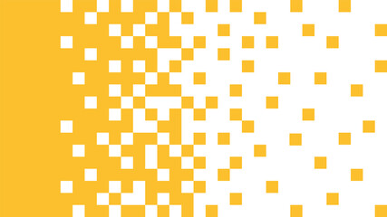 Pixel abstract yellow and white background, technology. Vector illustration template.