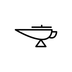 Magic lamp icon. Element of magic icon for mobile concept and web apps. line Magic lamp icon can be used for web and mobile