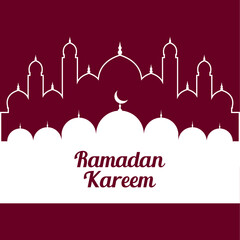 Ramadan Kareem mosque islamic background vector design illustration
