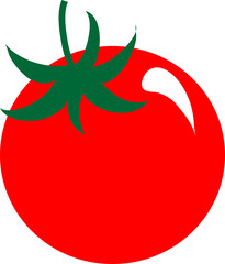 tomato, simple design element for juice or eco advertisement